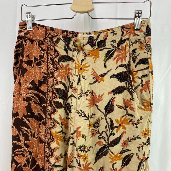 by ANTHROPOLOGIE Size 4 Floral Smocked Balloon Leg Pants Zip Fly Multicolor - Picture 5 of 12